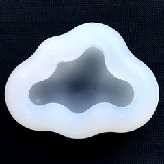 Large Puffy Cloud Silicone Mold | Kawaii Epoxy Resin Mold | Clear Soft Mould for UV Resin Art | Cute Paperweight DIY (66mm x 47mm)