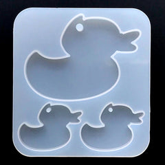 Duck Family Silicone Mold (3 Cavity) | Kawaii Animal Mould | Resin Jewelry Supplies | Clear Soft Mould for UV Resin
