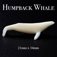 Miniature Humpback Whale Resin Inclusion | Marine Animal Figurine | 3D Resin Ocean World DIY | Resin Art (1 piece / 21mm x 34mm)