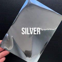 SILVER Decoration Foil (Set of 20 pcs) | Toner Laser Reactive Foil | Heat Transfer Metallic Foil | Foiled Calligraphy DIY (100mm x 150mm)