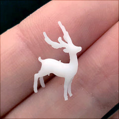 Deer with Antlers Resin Inclusions | Fairytale Embellishment for Resin Craft | Terrarium Supplies (1 piece / 10mm x 16mm)