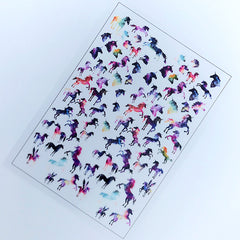 Magical Unicorn Clear Film Sheet | Resin Craft Supplies | Mahou Kei Embellishments | Filling Materials for Resin Art