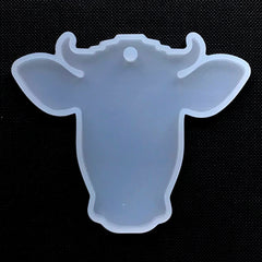 Bull with Horns Silicone Mold | Cattle Mold | Resin Jewelry Making | UV Resin Mould | Epoxy Resin Art Supplies (78mm x 65mm)