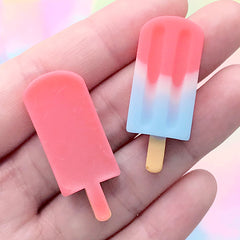 Miniature Popsicle Decoden Cabochon | Doll Food Jewellery DIY | Kawaii Phone Case Making (2 pcs / 15mm x 38mm)