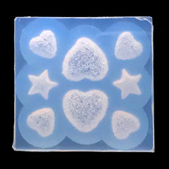 Star and Heart Sugar Gummy Candy Silicone Mold (8 Cavity) | Faux Sweets Deco | Fake Food Jewelry DIY | Decoden Supplies