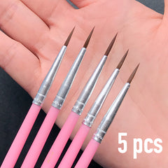 Disposable Paint Brushes for Fine Detail | Nylon Hair Brushes for All Purposes | Miniature Model Painting | Resin Craft | Nail Art (5 pcs)