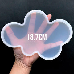Large Cloud Silicone Mold | Cute Resin Coaster Making | Epoxy Resin Flexible Mould | Clear Soft Mold (187mm x 130mm)