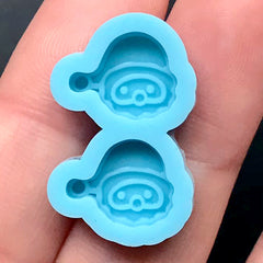 Kawaii Racoon Silicone Mold (2 Cavity) | Cute Animal Mould | Polymer Clay Mold | Resin Stud Earrings Making (12mm x 10mm)