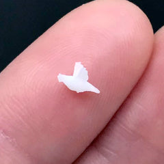 Tiny Bird Resin Inclusion | 3D Peace Dove Figure for Resin Art | Resin Jewelry DIY (2 pcs / 4mm x 6mm)