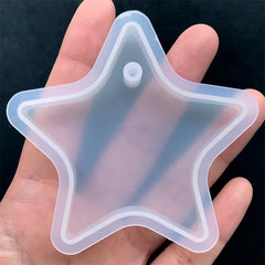 Big Star Charm Silicone Mold | Large Star Pendant Mould | UV Resin Jewelry Supplies | Epoxy Resin Mold (69mm x 66mm)