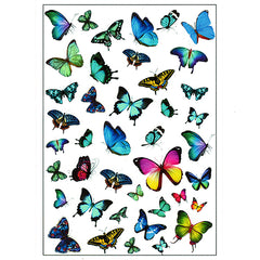 Colourful Butterfly Clear Film Sheet | Butterfly Resin Inclusions | Spring Embellishments for Resin Art