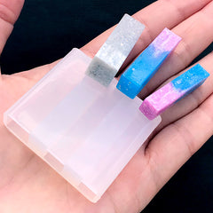 Square Bar Silicone Mold (3 Cavity) | Crystal Shard Mold | Soft Clear Mold for UV Resin Jewellery DIY | Epoxy Resin Art Supplies
