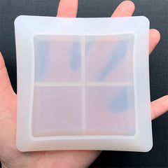 Square Trinket Dish Silicone Mold | Jewellery Tray DIY | Small Plate Mould | Resin Art Supplies | Home Decoration Craft (100mm)