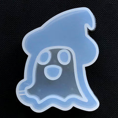 Kawaii Ghost Resin Shaker Silicone Mold | Halloween Shaker Charm DIY | Kawaii Goth Cabochon Mould | Cute Resin Art (46mm x 58mm)