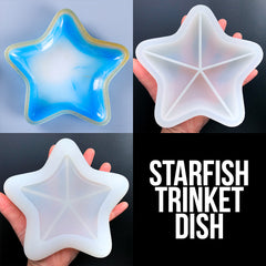 Starfish Trinket Dish Silicone Mold for Resin Craft | Seashell Tray Mould | Star Plate Mold | Marine Home Decor DIY (148mm x 140mm)