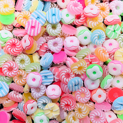 Assorted Gummy Candy Cabochon | Kawaii Sweets Deco | Fake Food Embellishment | Decoden DIY (6 pcs by Random / Mix / 21mm)