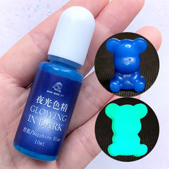 Luminescent Dye for Resin Art | Glow in the Dark Pigment | Epoxy Resin Colorant | UV Resin Paint (Sapphire Blue / 10ml)