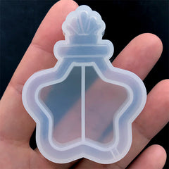 Magical Girl Star Shaker Charm Silicone Mold | Mahou Kei Jewellery DIY | Kawaii Resin Craft Supplies (45mm x 57mm)