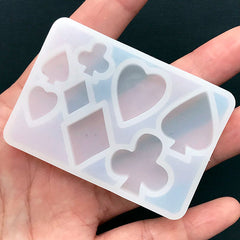 DEFECT Playing Card Suit Soft Mold (8 Cavity) | Poker Suits Silicone Mold | Alice in Wonderland Mold | UV Resin Art | Epoxy Resin Mould