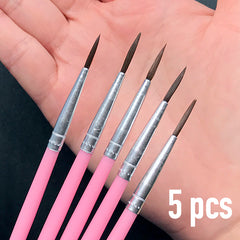 Disposable Paint Brushes for Fine Detail | Nylon Hair Brushes for All Purposes | Miniature Model Painting | Resin Craft | Nail Art (5 pcs)