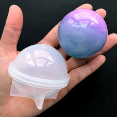 3D Sphere Silicone Mold | 50mm Round Ball Mould | Soft Mold for UV Resin Craft | Epoxy Resin Art Supplies