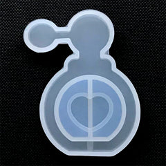 Resin Shaker Charm Silicone Mold | Vintage Perfume Bottle Mold | Kawaii Decoden Embellishment DIY | UV Resin Craft Supplies (43mm x 55mm)