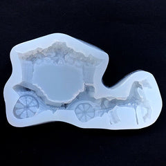 Large Royal Carriage Silicone Mold | Fairytale Embellishment Mold | Clear Soft Mould for UV Resin | Epoxy Resin Mold (135mm x 80mm)