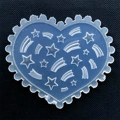 Shooting Star Silicone Mold (22 Cavity) | Small Embellishment Making | Kawaii UV Resin Craft Supplies (3mm to 11mm)