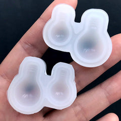 3D Miniature Bulb Silicone Mold (2 Cavity) | Kawaii UV Resin Jewelry DIY | Soft Clear Mold | Resin Craft Supplies