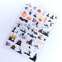Halloween Clear Film Sheet | Creepy Cute Resin Inclusions | Kawaii Goth Embellishments | Resin Crafts