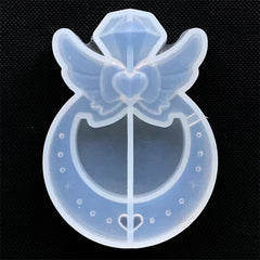 Magical Girl Shaker Charm Silicone Mold | Kawaii Decoden Mold | Mahou Kei Jewellery Making | Epoxy Resin Art (43mm x 59mm)