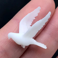Peace Dove Figurine for Resin Art | 3D Printed Animal Resin Inclusions | Resin Craft Supplies (2 pcs / 13mm x 21mm)