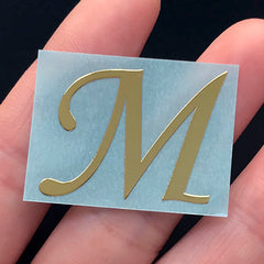 Metallic Gold Capital Letter Sticker | Uppercase Initial Sticker | Alphabet A to Z Stickers | Resin Inclusion | Resin Art Supplies (24mm)