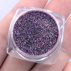 Holographic Pink Glitter Powder | Iridescent Filling Materials for Resin Crafts | Nail Designs (Light Purple / 0.2mm / 2.5g)