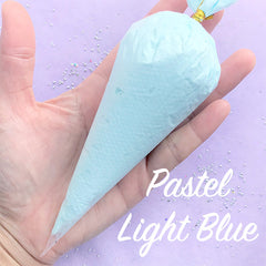 Kawaii Decoden Cream | Whipped Cream Clay for Phone Case Deco | Air Dry Clay | Doll Food DIY | Faux Frosting (50g / Opaque Pastel Light Blue)