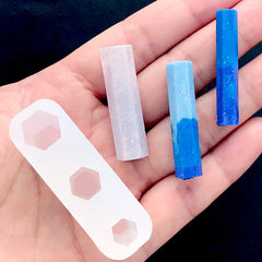 Hexagon Quartz Shard Silicone Mold (3 Cavity) | Crystal Bar Mold | Resin Pendant DIY | UV Resin Mold | Epoxy Resin Craft Supplies