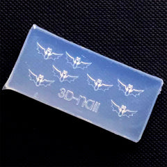 Miniature Bat Silicone Mold (7 Cavity) | Halloween Nail Designs | Mini Soft Mould for UV Resin Craft (8mm x 3mm)