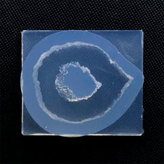 Crystal Slice Silicone Mold | Fake Agate Crystal DIY | UV Resin Clear Mould | Epoxy Resin Jewellery Making (27mm x 34mm)