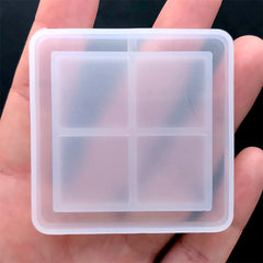 Square Resin Shaker Silicone Mold | Shaker Charm Mold | Kawaii Decoden Supplies | UV Resin Craft (50mm)