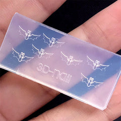 Miniature Bat Silicone Mold (7 Cavity) | Halloween Nail Designs | Mini Soft Mould for UV Resin Craft (8mm x 3mm)