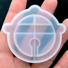 Jingle Bell Shaker Silicone Mold | Cute Resin Shaker Charm Making | Kawaii Decoden Cabochon with Waterfall Effect DIY (56mm x 51mm)