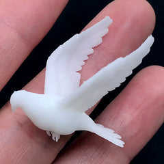 3D Printed Dove Figurine for Resin Craft | Bird Resin Inclusions | Filling Materials for Resin Art (1 piece / 19mm x 32mm)