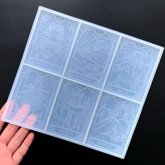 Tarot Card Silicone Mold (0 to V) | Divination Tarot Deck Mould | Tarot Playing Card DIY | Resin Art Supplies (62mm x 86mm)