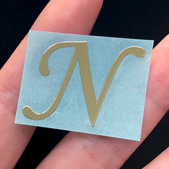 Metallic Gold Capital Letter Sticker | Uppercase Initial Sticker | Alphabet A to Z Stickers | Resin Inclusion | Resin Art Supplies (24mm)