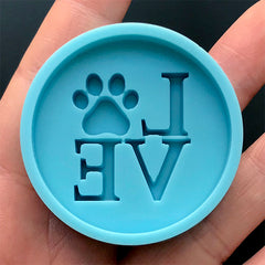 Love Paw Phone Grip Silicone Mold | Animal Lover  Phone Decoration | Kawaii Resin Art Supplies (42mm)