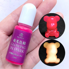 Phosphorescent Dye | Glow in the Dark Pigment | Epoxy Resin Colorant | UV Resin Paint (Rose Red / 10ml)
