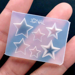 Small Star Silicone Mold (6 Cavity) | Kawaii Cabochon Mould | Mini Embellishment Mold | UV Resin Art Supplies