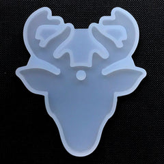 Deer with Horns Silicone Mold | Forest Animal Mold | Resin Jewelry DIY | UV Resin Art Supplies (68mm x 78mm)