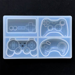 Game Controller Silicone Mold (4 Cavity) | TV Video Game Cabochon DIY | Kawaii Decoden Supplies | Resin Crafts