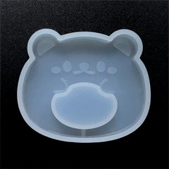 Kawaii Bear Shaker Charm Silicone Mold | Cute Animal Mould | Resin Jewellery Making (48mm x 41mm)